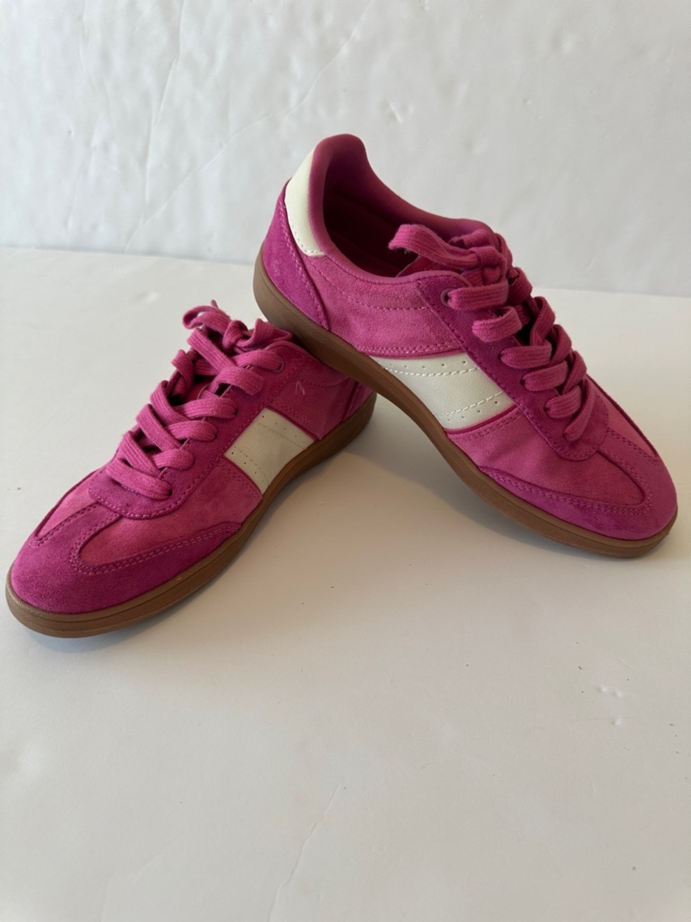 ZARA Pink/Cream Sz 36 (6) Suede Combined Trainers - Picture 6 of 9